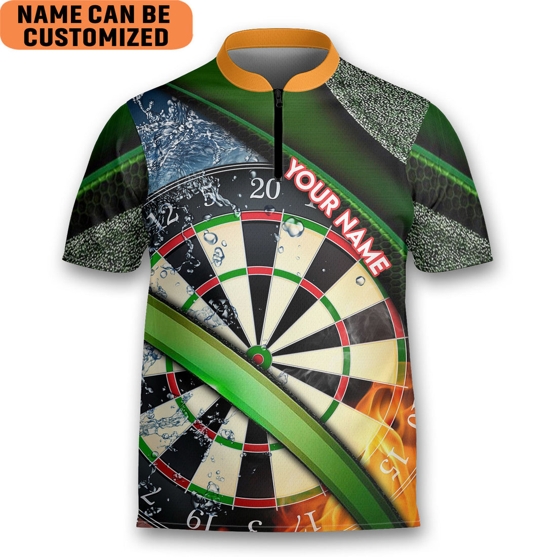 Custom Personalized Darts Shooter Archery Jersey Zipper Shirt Dad GIft