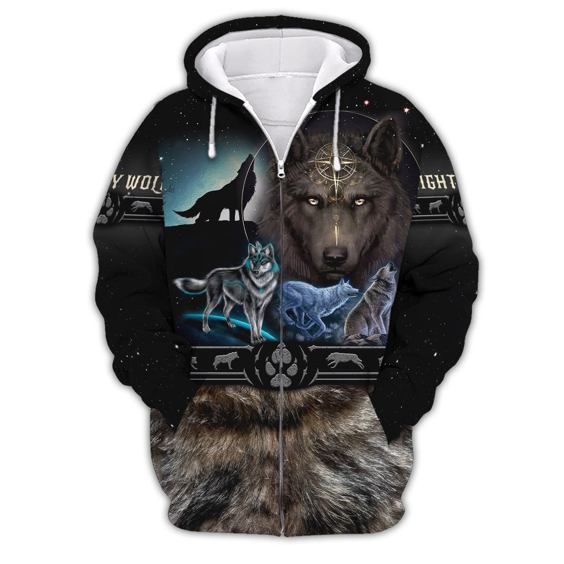 FUNSTUFFPRINT Wolf Tattoo 3D All Print Shirts 3D Hoodie and Zip Hoodie