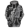 FUNSTUFFPRINT Tattoo Artist Shop Personalized Name 3D Hoodie and Zip Hoodie