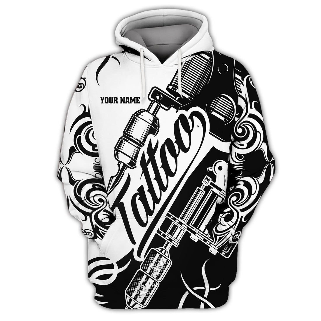 FUNSTUFFPRINT Latest Tattoo Artist Shop Personalized Name 3D Hoodie and Zip Hoodie