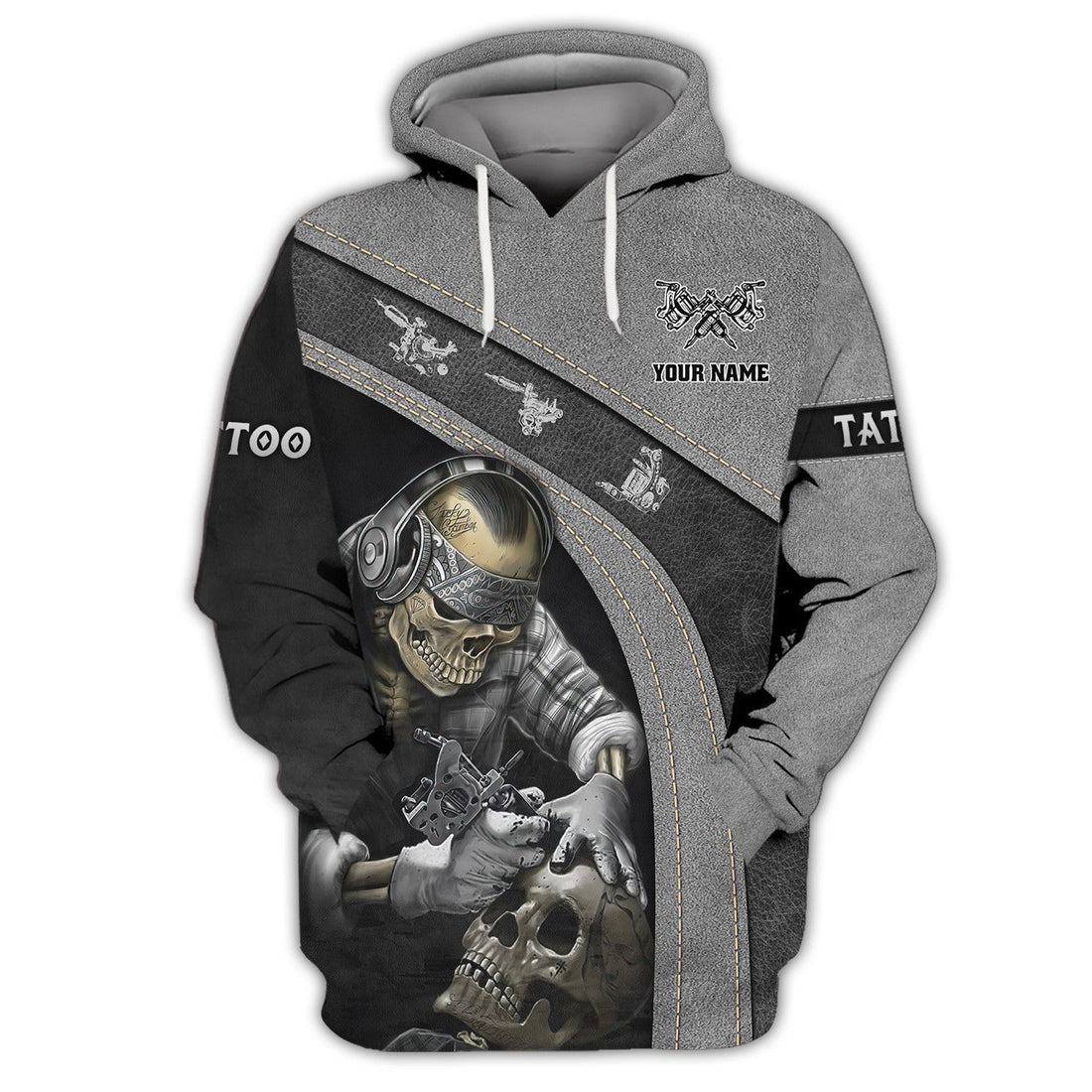 FUNSTUFFPRINT Latest Tattoo Artist Shop Personalized Name 3D Hoodie and Zip Hoodie