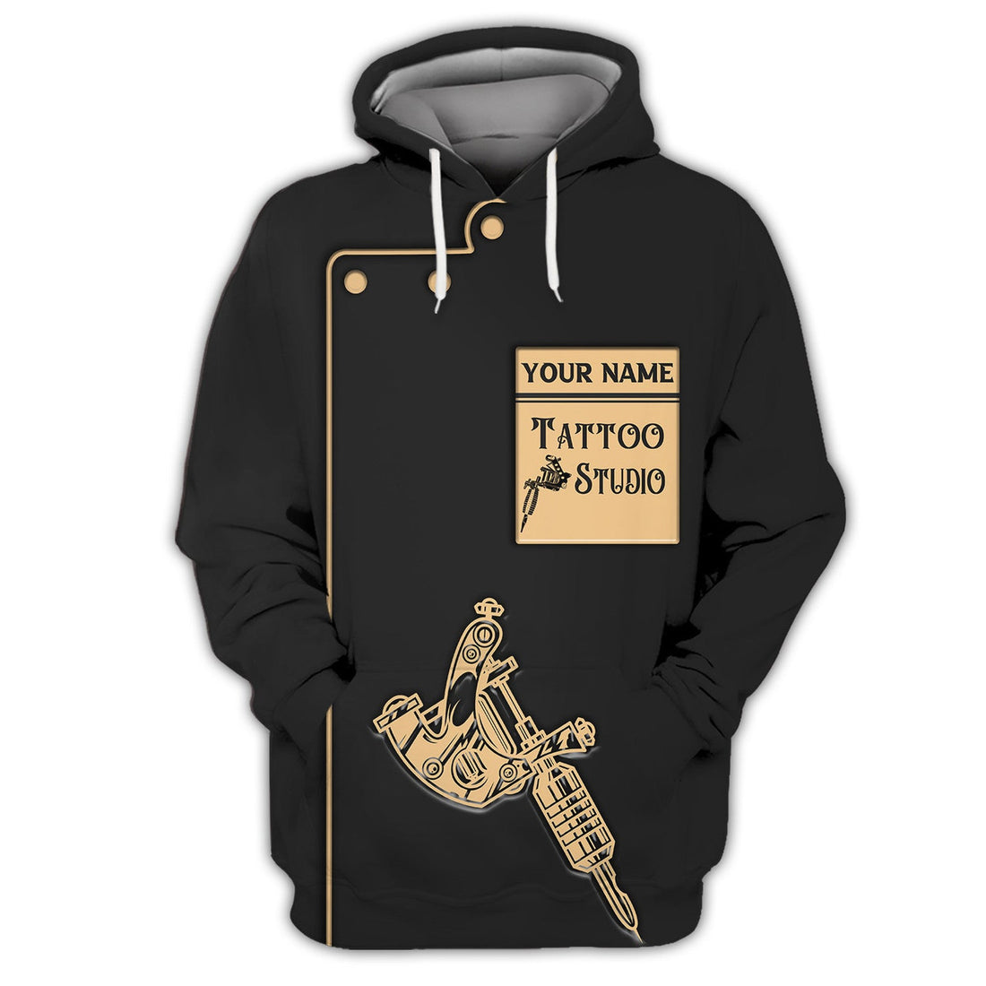 FUNSTUFFPRINT Tattoo Artist Personalized Classic Tattoo Uniform Tee 3D Hoodie and Zip Hoodie