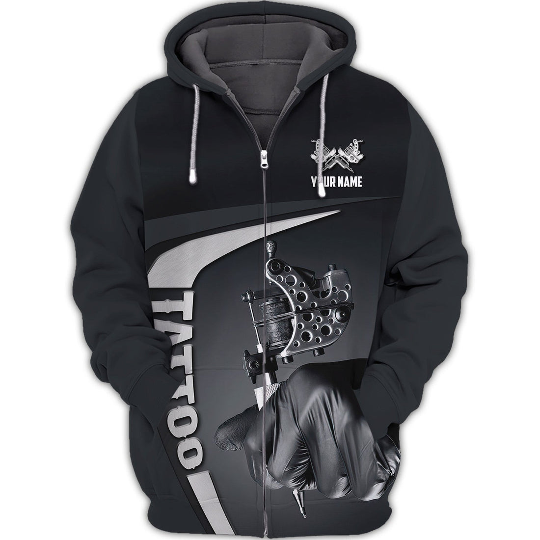 FUNSTUFFPRINT Personalized Name Latest Tattoo Artist Shop 3D Hoodie and Zip Hoodie