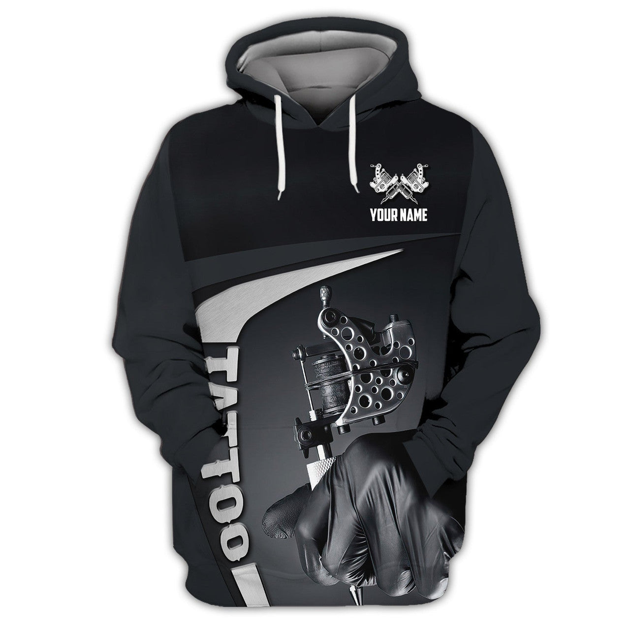FUNSTUFFPRINT Personalized Name Latest Tattoo Artist Shop 3D Hoodie and Zip Hoodie