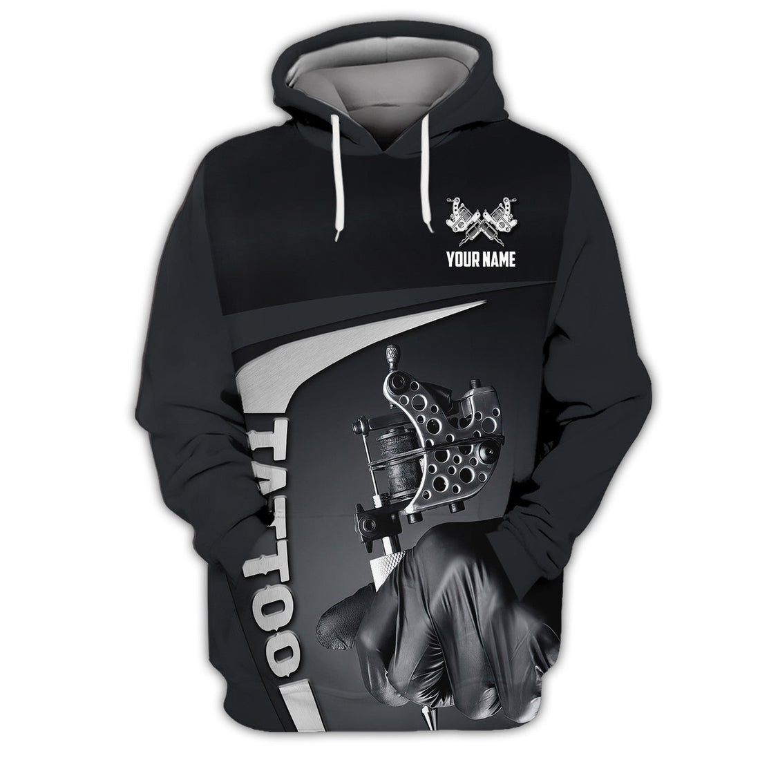 FUNSTUFFPRINT Personalized Name Latest Tattoo Artist Shop 3D Hoodie and Zip Hoodie