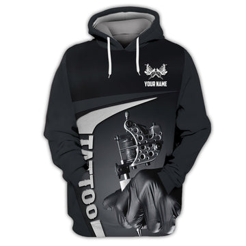 FUNSTUFFPRINT Personalized Name Latest Tattoo Artist Shop 3D Hoodie and Zip Hoodie