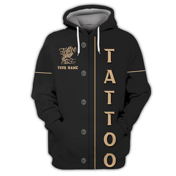 FUNSTUFFPRINT Tattoo Artist Personalized Classic Tattoo Uniform, Tattoo Studio 3D Hoodie and Zip Hoodie