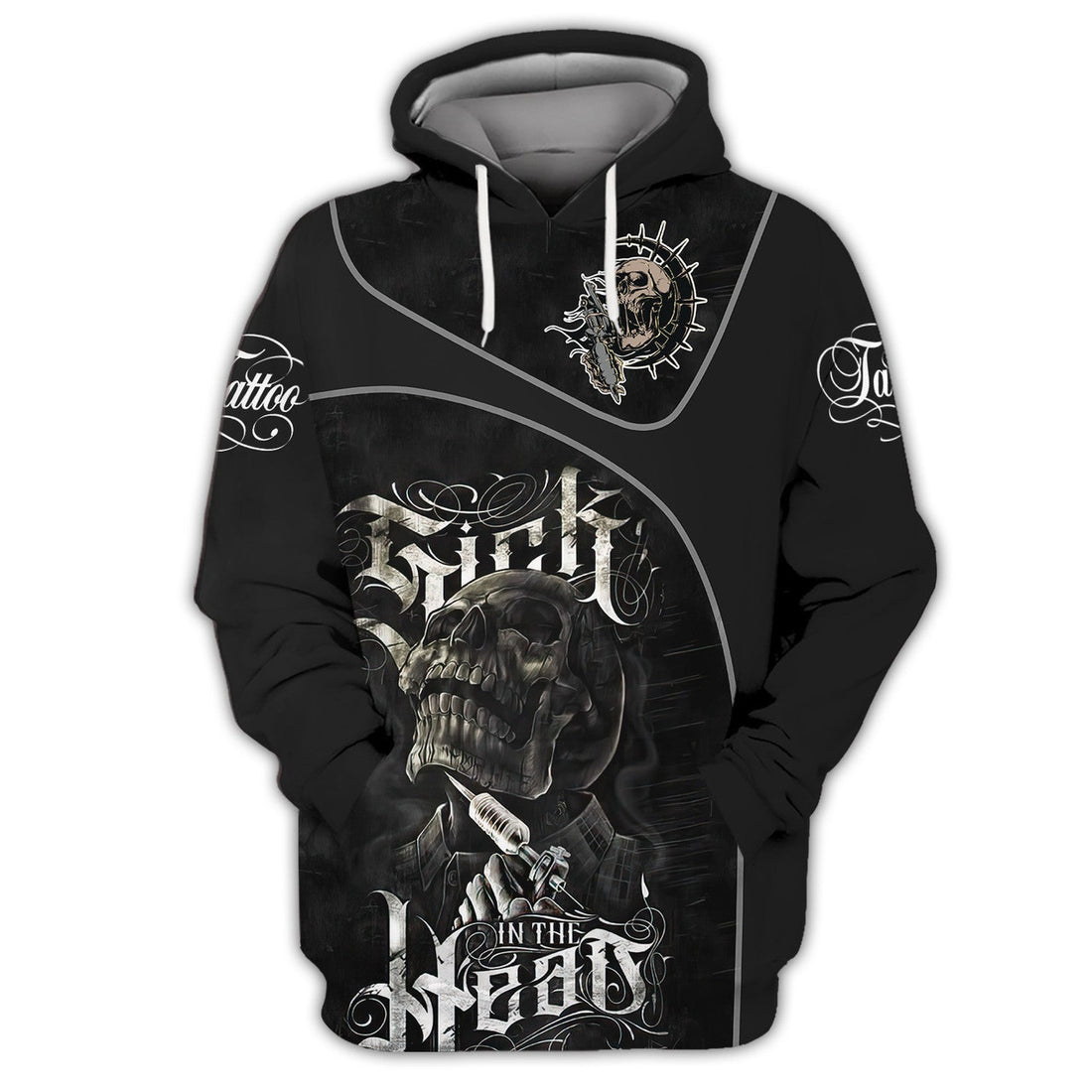 FUNSTUFFPRINT Tattoo Artist Shop Personalized Name Zipper 3D Hoodie and Zip Hoodie