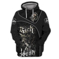 FUNSTUFFPRINT Tattoo Artist Shop Personalized Name Zipper 3D Hoodie and Zip Hoodie