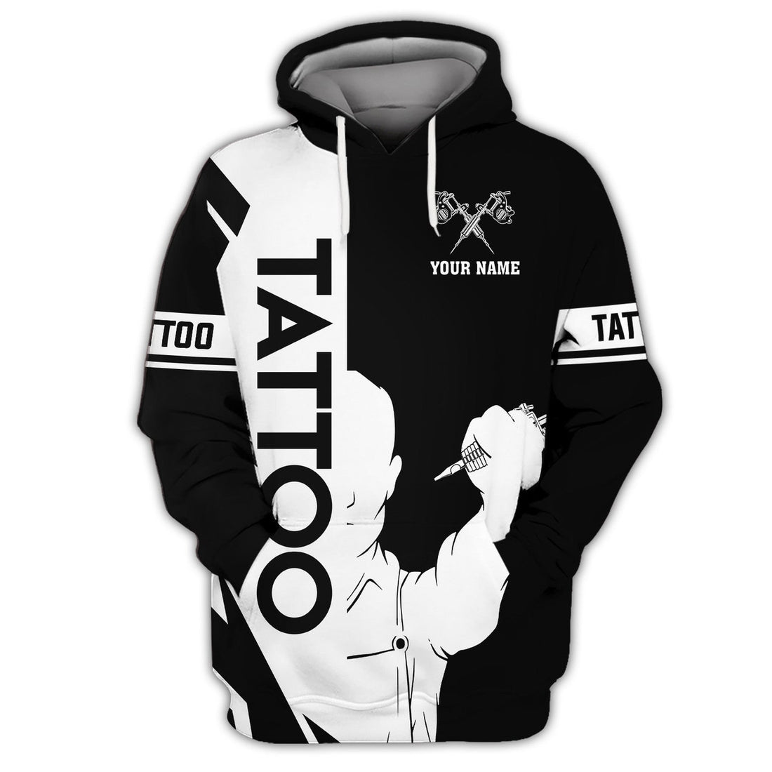 FUNSTUFFPRINT Tattoo Artist Personalized Classic Tattoo Uniform Tee 3D Hoodie and Zip Hoodie