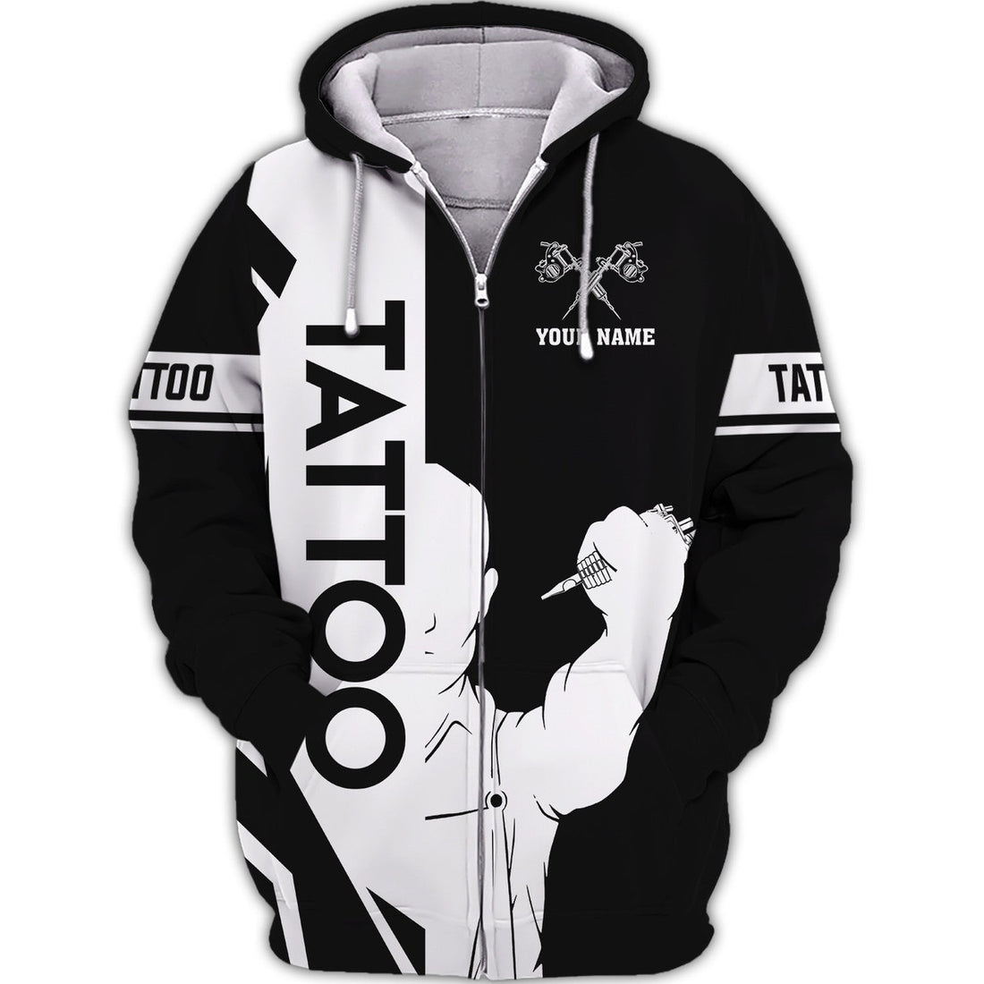 FUNSTUFFPRINT Tattoo Artist Personalized Classic Tattoo Uniform Tee 3D Hoodie and Zip Hoodie