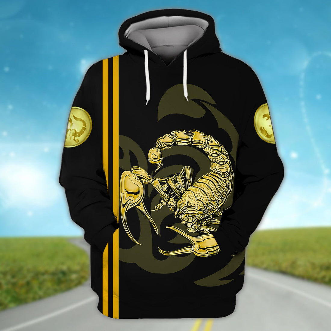 FUNSTUFFPRINT Scorpio Tribal Tattoo Shirt for Men and Women 3D Hoodie and Zip Hoodie