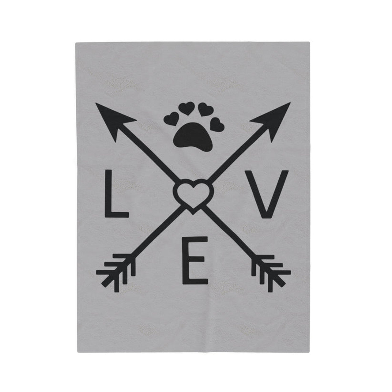 FUNSTUFFPRINT Paws Love Velveteen Plush Blanket