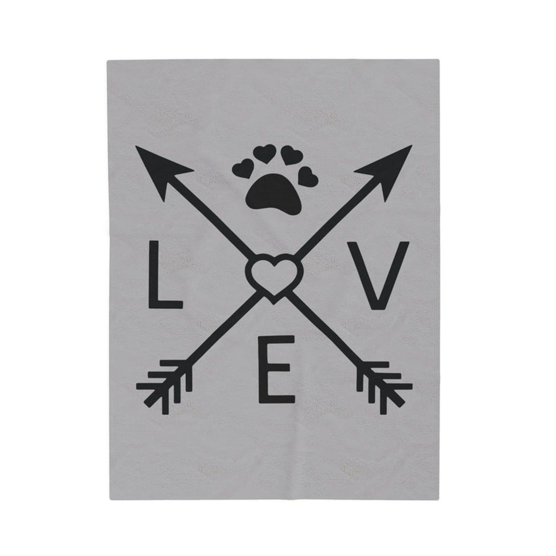 FUNSTUFFPRINT Paws Love Velveteen Plush Blanket