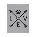 FUNSTUFFPRINT Paws Love Velveteen Plush Blanket