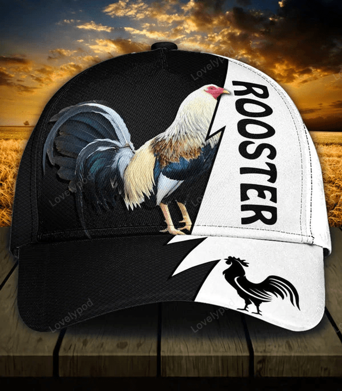 FUNSTUFFPRINT Chicken Classic Cap, Rooster cao hat for men and women