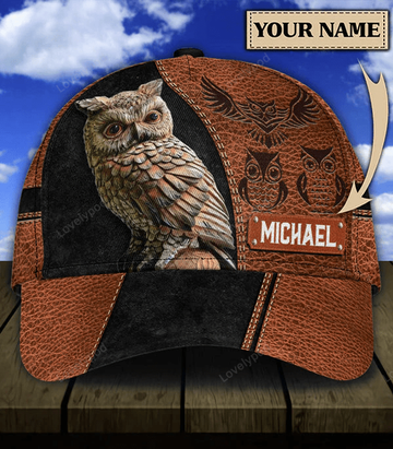 FUNSTUFFPRINT Personalized Owl Classic Cap, Custom name Gift for Owl Lovers