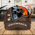 FUNSTUFFPRINT Personalized Name Drum 10 Classic Cap, Drum hat for men and women