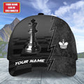 FUNSTUFFPRINT Personalized Name King Chess Classic Cap, Chess player baseball cap hat for men