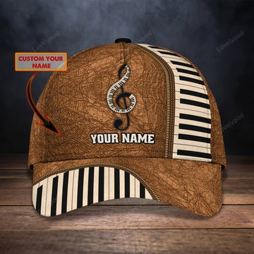 FUNSTUFFPRINT Personalized name Piano Classic Cap for men and women, Piano hat, Gift for Piano lover