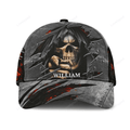 FUNSTUFFPRINT Personalized Skull American Classic Cap, Skull baseball cap hat for men and women