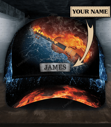 FUNSTUFFPRINT Personalized Violin Classic Cap, Gift for Music Lovers, Violin Lovers