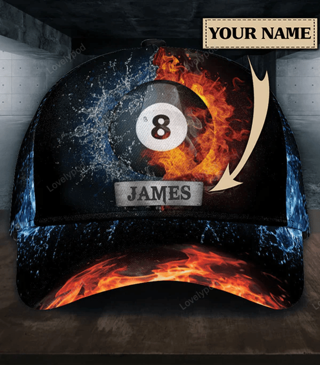 FUNSTUFFPRINT Personalized Billiard Classic Cap, Gift for Billiard Snooker Lovers, Billiard Snooker