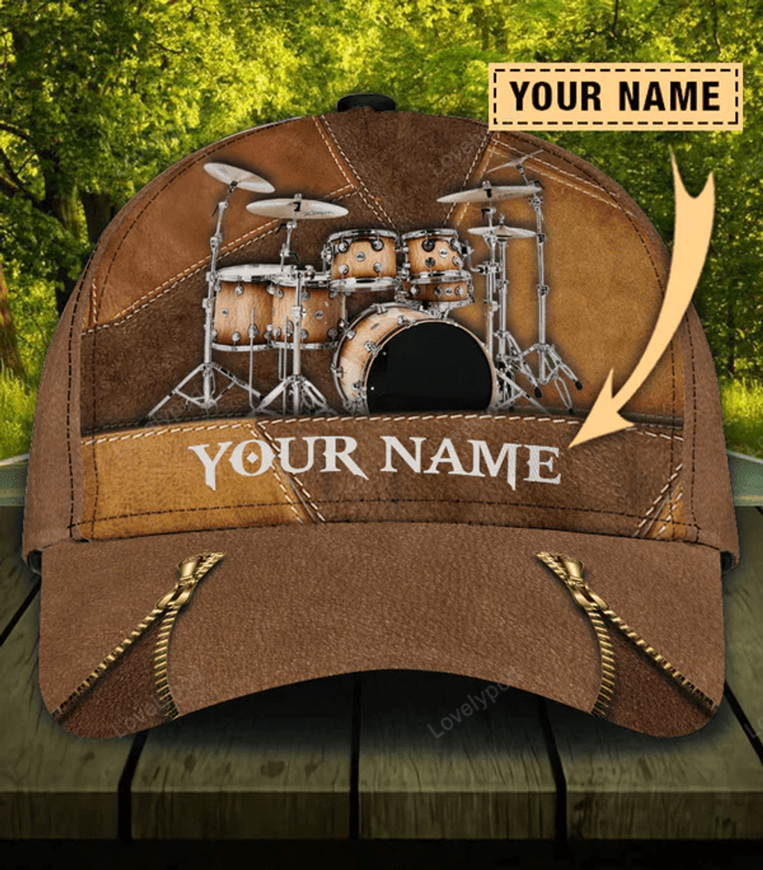 FUNSTUFFPRINT Personalized Drum Classic Cap, Gift for Music Lovers, Drum Lovers