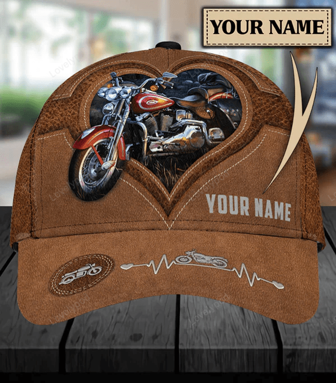 FUNSTUFFPRINT Personalized Motorcycle Classic Cap, Gift for Motorcycle Lovers, Motorcycle Riders hat for men and women