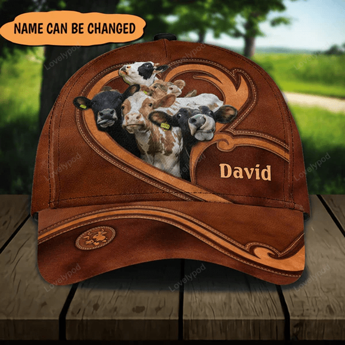 FUNSTUFFPRINT Personalized Cow Classic Cap, Gift for Farmers, Cow Lovers