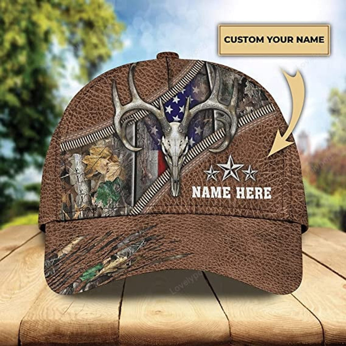 FUNSTUFFPRINT Vintage Hunting Graphic Print Hats for Hunters, Mens Women's 3D classic cap