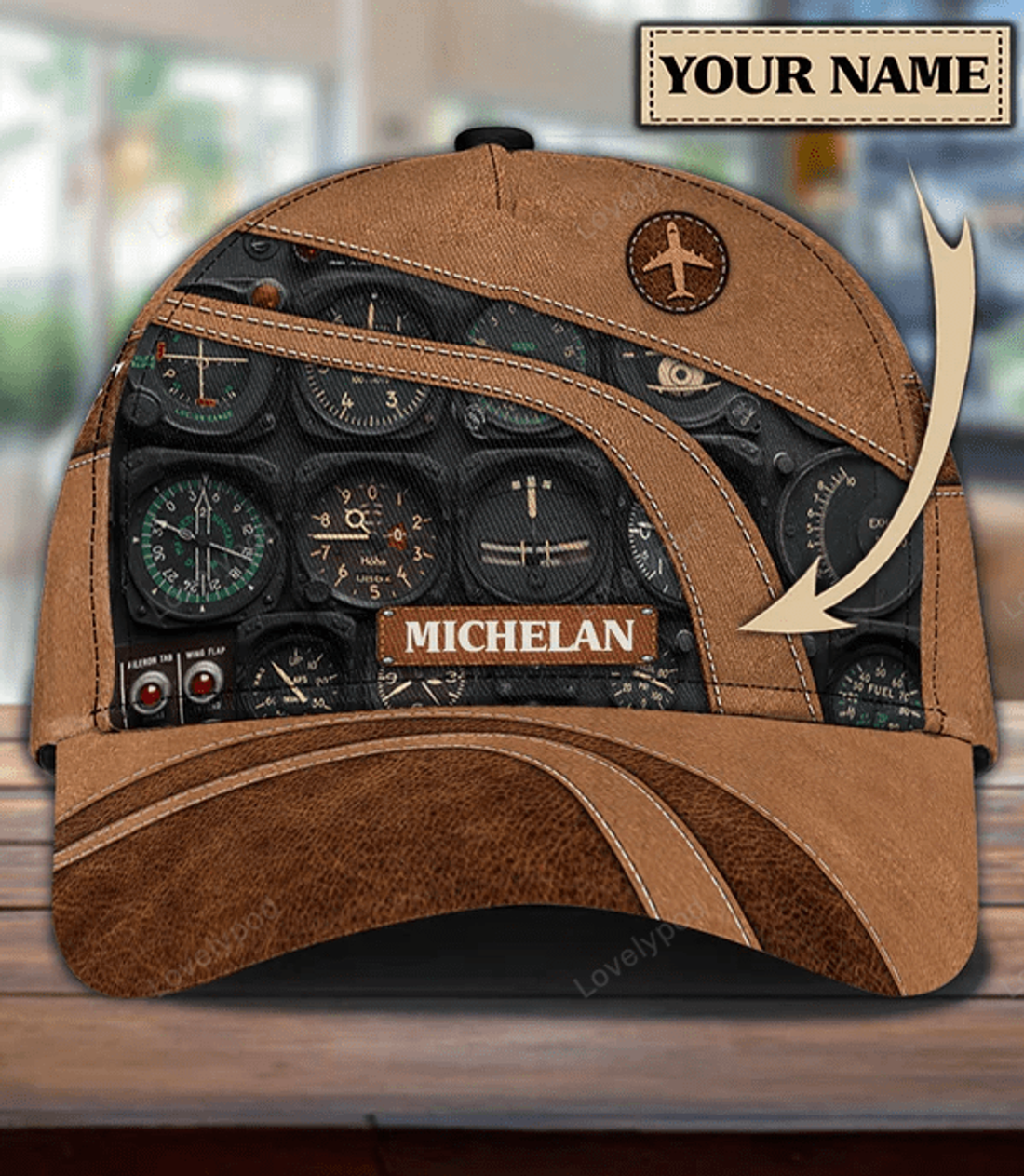 FUNSTUFFPRINT Personalized Pilot Classic Cap, Gift for Pilot, Custom Pilot Cap Classic Hat Men Woman