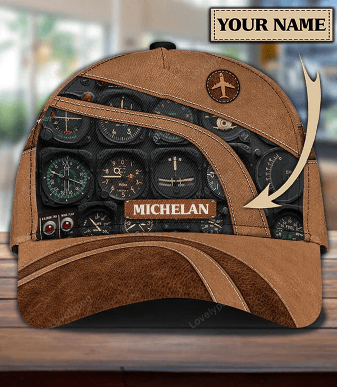 FUNSTUFFPRINT Personalized Pilot Classic Cap, Gift for Pilot, Custom Pilot Cap Classic Hat Men Woman