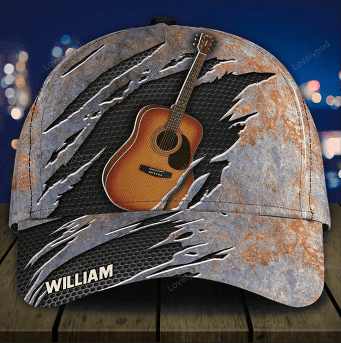 FUNSTUFFPRINT Guitar Classic Cap, Gift for Music Lovers, Guitar Lovers, Classic Cap for men and women