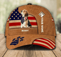 FUNSTUFFPRINT Gift for Father Lovely Dogs With USA Flag Classic Cap, Personalized Gift for Dog Lovers, Dog Dad, Dog Mom