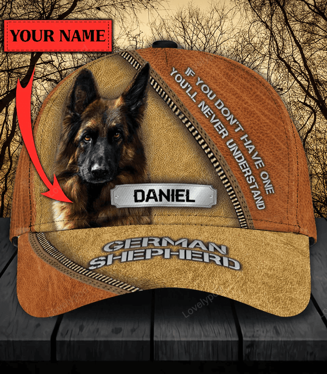 FUNSTUFFPRIT Personalized German shepherd Classic Cap, Gift for German Shepherd Lovers, 3D Printed Cap