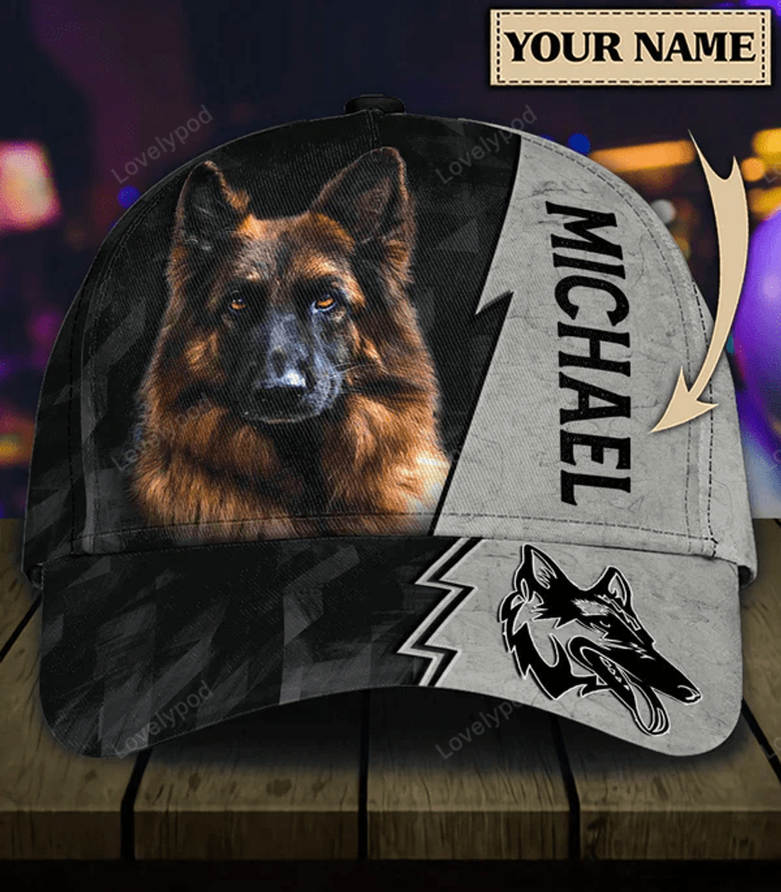 FUNSTUFFPRIT Personalized German shepherd Classic Cap, Gift for German Shepherd Lovers, German Shepherd Hat Cap For Men And Women
