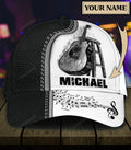 FUNSTUFFPRIT Personalized Guitar Classic Cap, Gift for Music Lovers, Guitar Lovers, Guitar Hat Cap For Men And Women