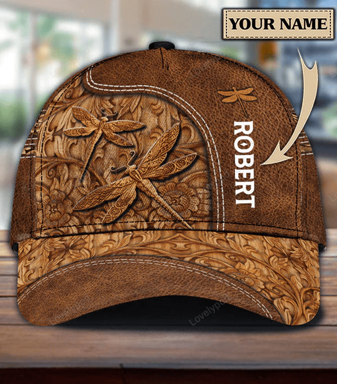 FUNSTUFFPRINT Personalized Dragonfly Classic Cap for men and women