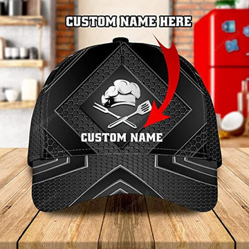FUNSTUFFPRIT Men's Chef Customized Print Hat for Who Loves Cooking Mens Women's 3D classic cap