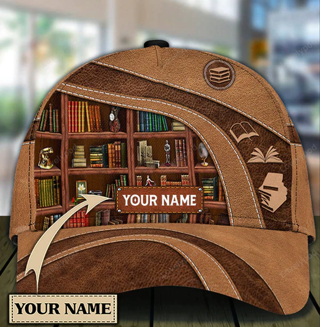 FUNSTUFFPRIT Personalized Reading books Classic Cap, Personalized Gift for Book Lovers