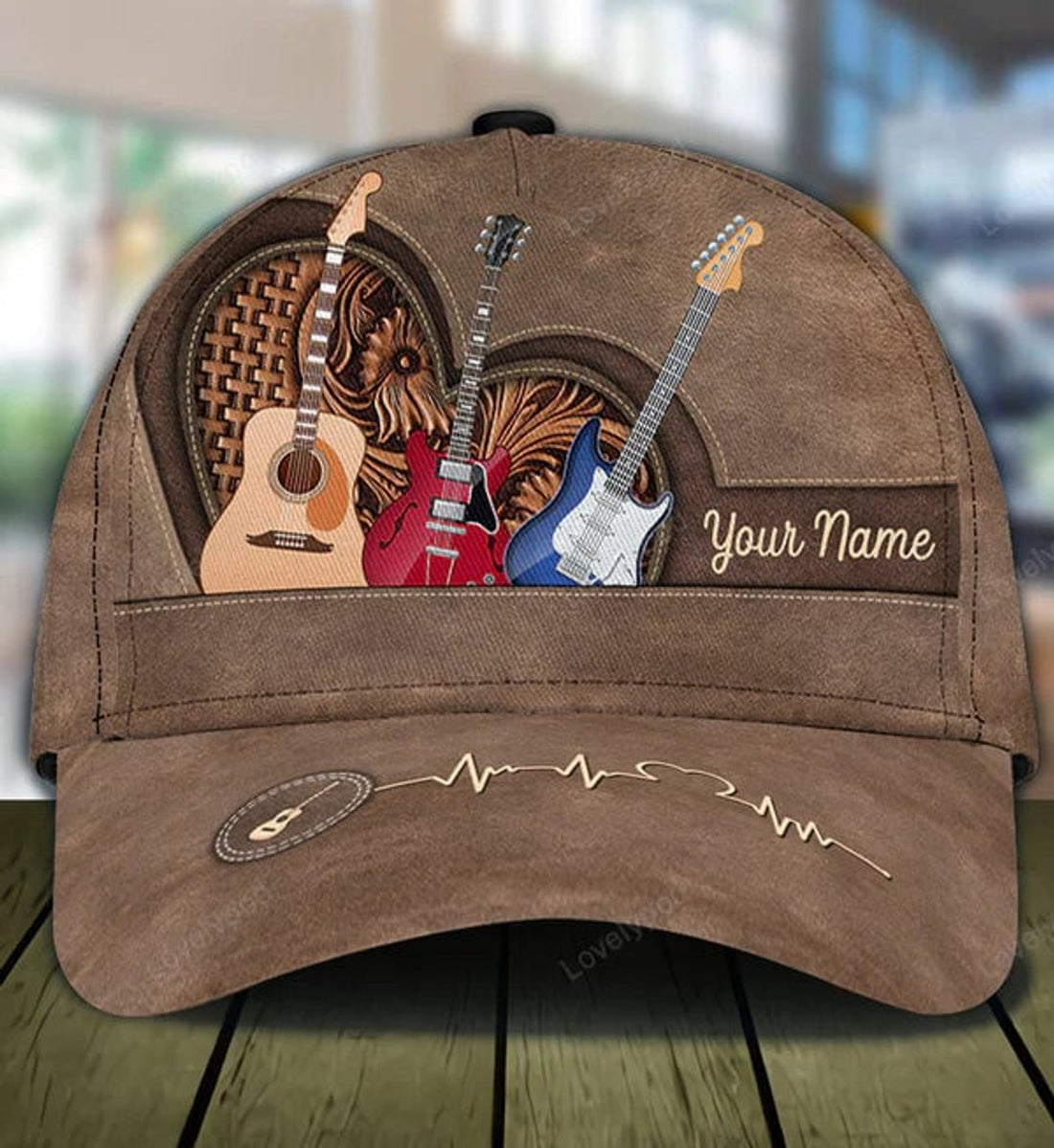 FUNSTUFFPRIT Personalized Guitar Classic Cap, Gift for Music Lovers, Guitar Lovers hat for men and women