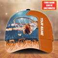 FUNSTUFFPRINT Personalized Name Basketball Classic Cap, Basketball baseball cap hat, Gift for Basketball lover