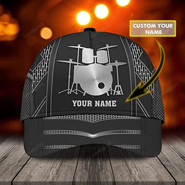 FUNSTUFFPRIT Drum Printed Hat for Music Lovers Mens Women's 3D classic cap