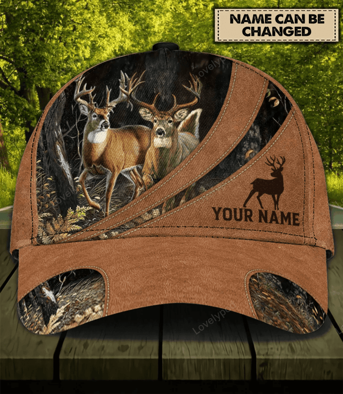 FUNSTUFFPRINT Personalized Deer Classic Cap, Gift for Deer Hat Cap For Men And Women