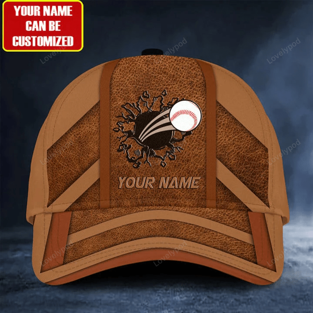 FUNSTUFFPRINT Custom Name Baseball Classic Cap, Baseball hat for men and women, Gift for Baseball lover