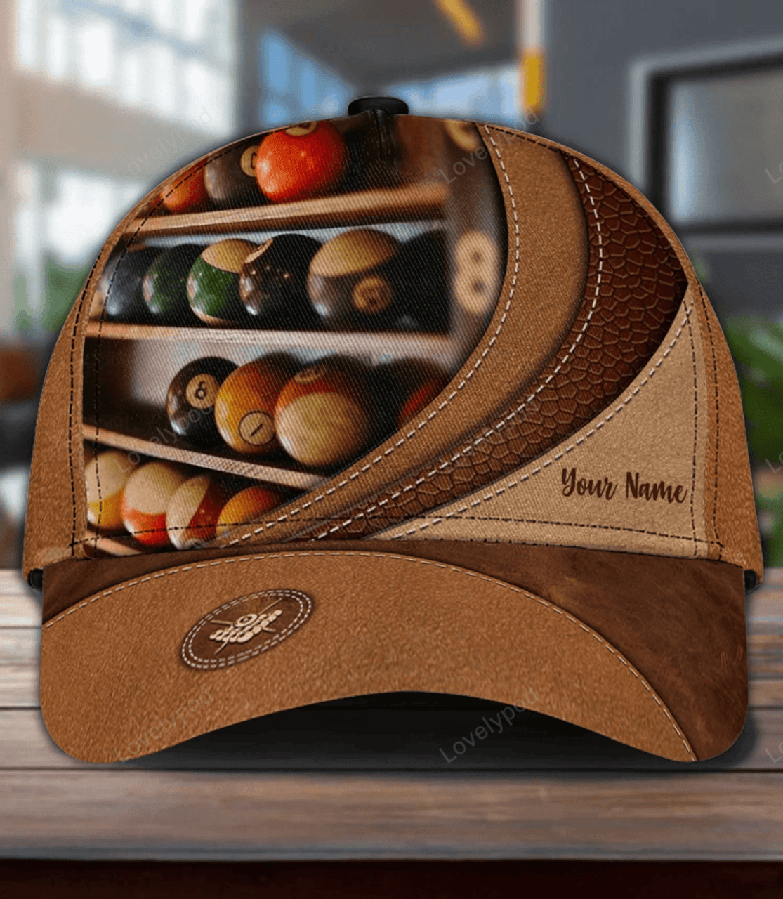 FUNSTUFFPRINT Personalized Billiard Classic Cap, Gift for Billiard Snooker Lovers, Billiard Snooker Players for men and women