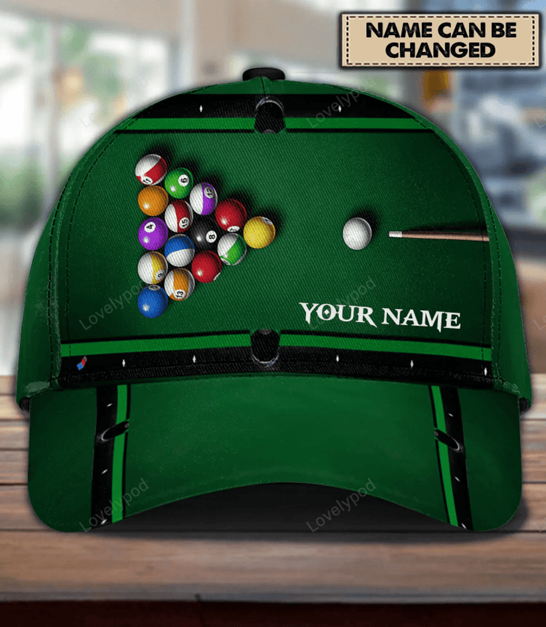 FUNSTUFFPRIT Personalized Billiard Classic Cap, Gift for Billiard Snooker Lovers, Billiard Snooker Players hat for men and women