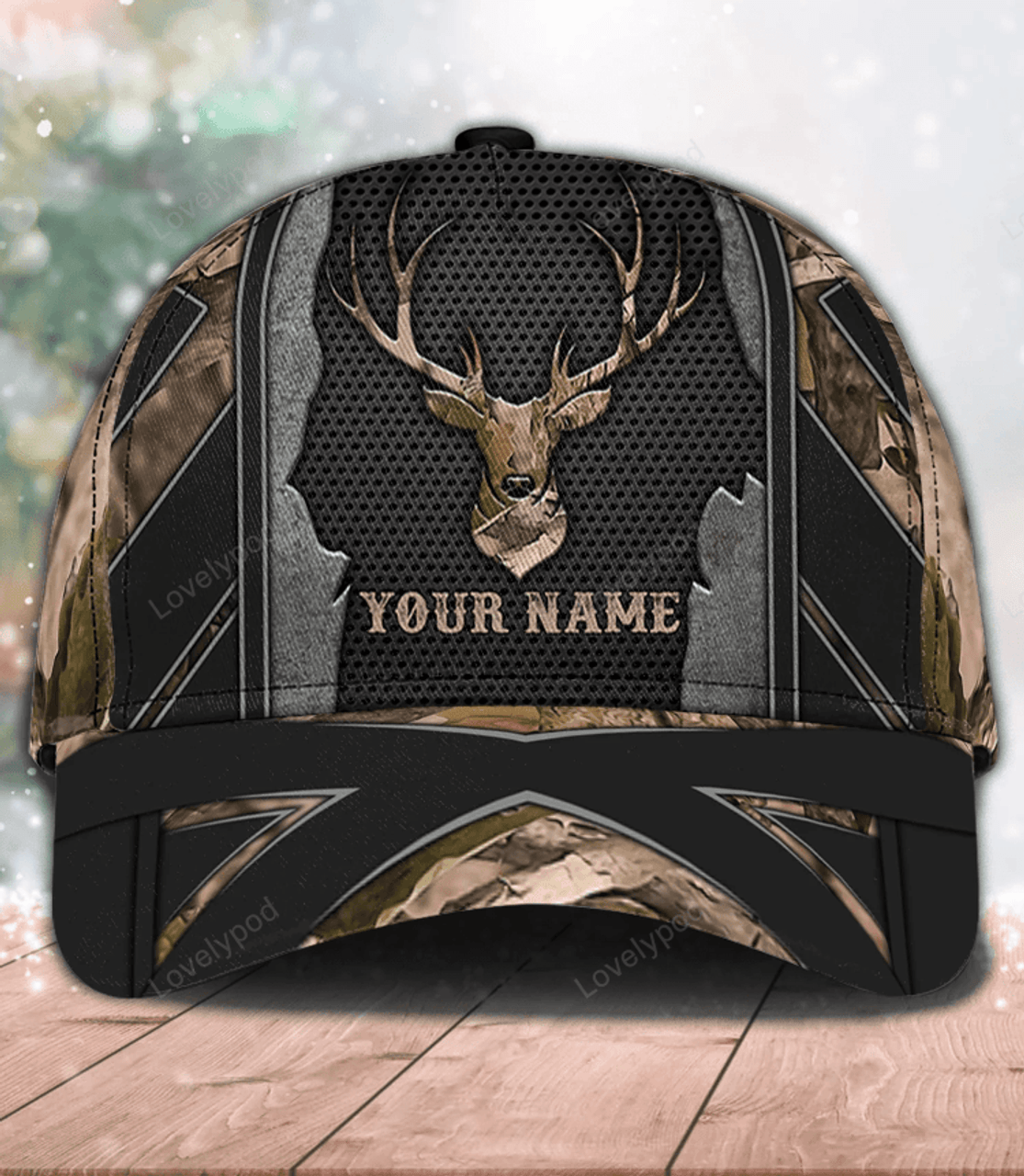 FUNSTUFFPRIT Personalized Hunting Classic Cap, Gift for Deer Lovers, Hunting Lovers