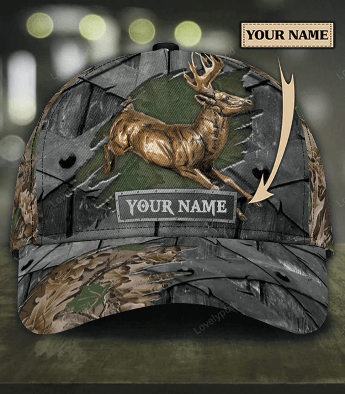 FUNSTUFFPRIT Personalized Deer Classic Cap, Gift for Deer Lovers, Hunting Lovers, Classic Cap for men and women